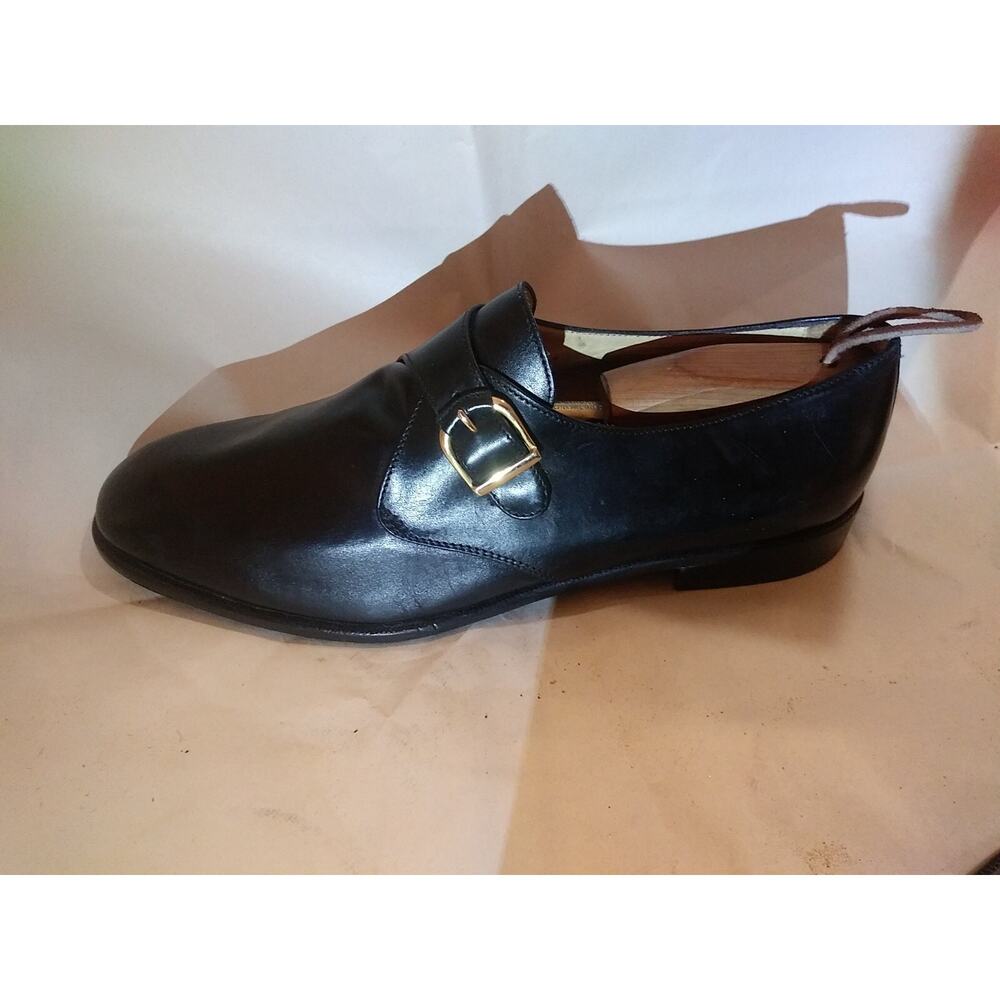 Alfani Black Leather Monk Straps Men’s Dressing Shoes Size 13M - Picture 4 of 10